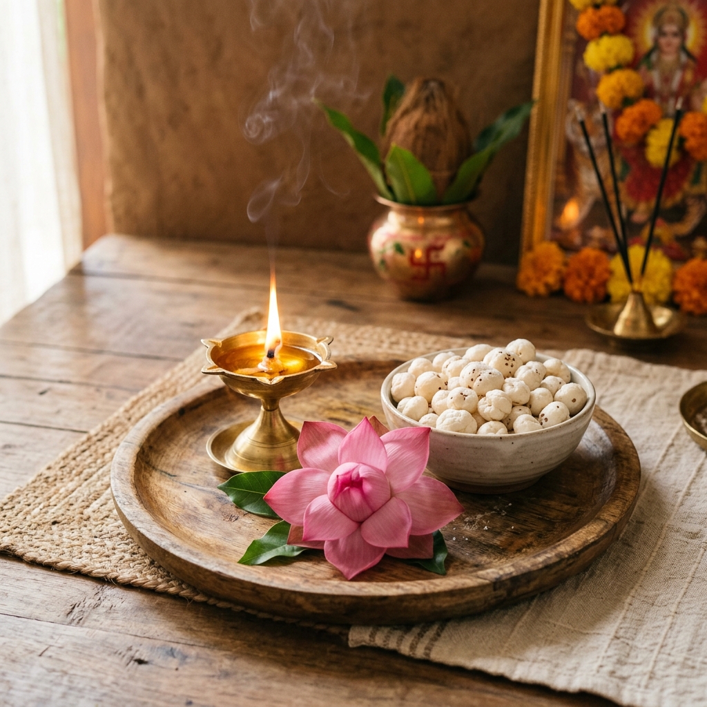 Fasting ritual with makhana